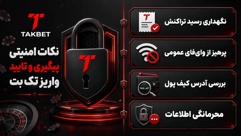 نکات امنیتی پیگیری و تایید واریز تک بت